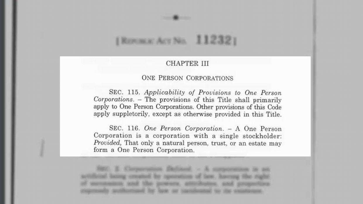 How to transfer ownership of a One Person Corporation?
