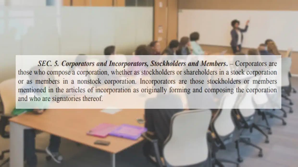 Incorporators, the Board of Directors, and corporate officers in Philippine corporations