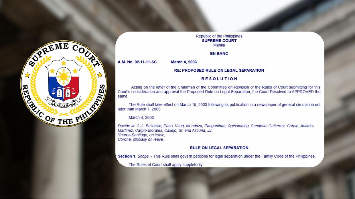 Rules of Procedure for Legal Separation
