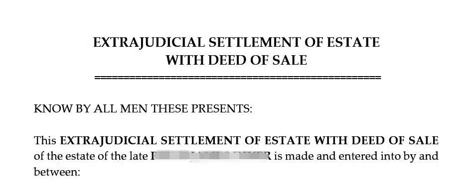 Sample title page of an EJS
