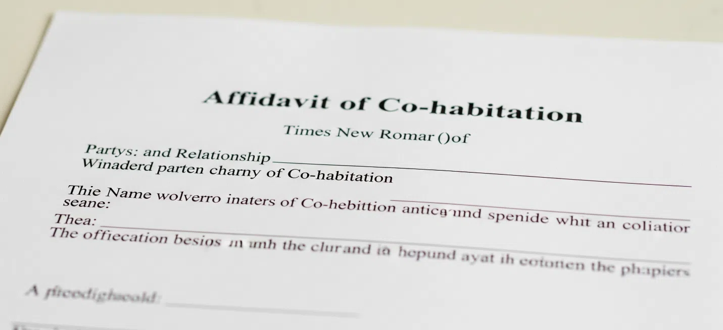 What is Affidavit of Co-habitation intended for?