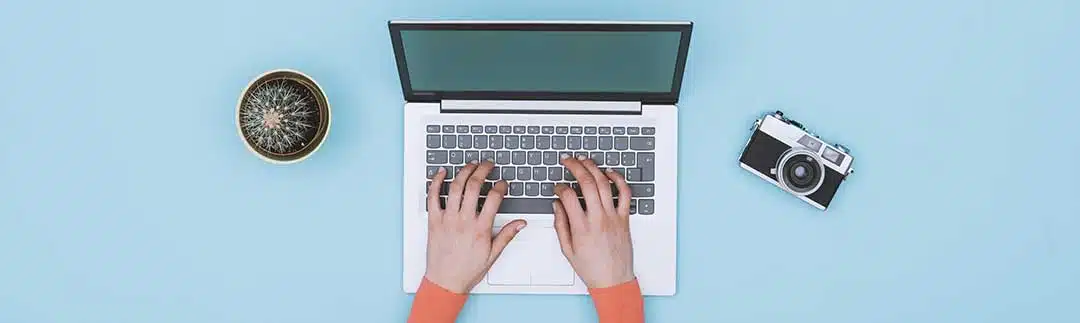Hands on laptop