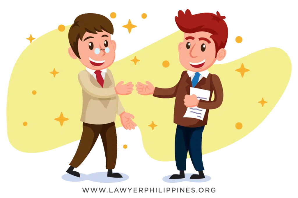 Two men shaking hands, one is a lawyer and the other is a land owner the lawyer helped secure a new Land Title