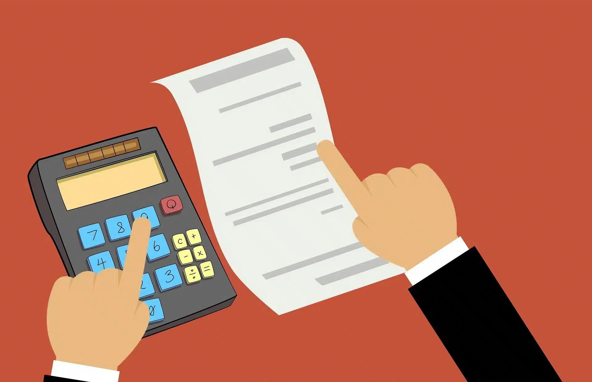 an image of someone using a calculator to add up costs listed on a piece of paper. How much is Apostille in the Philippines.  Costs to Apostille Birth Certificate