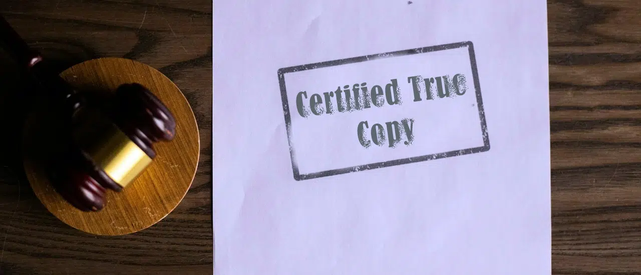 A paper with stamped