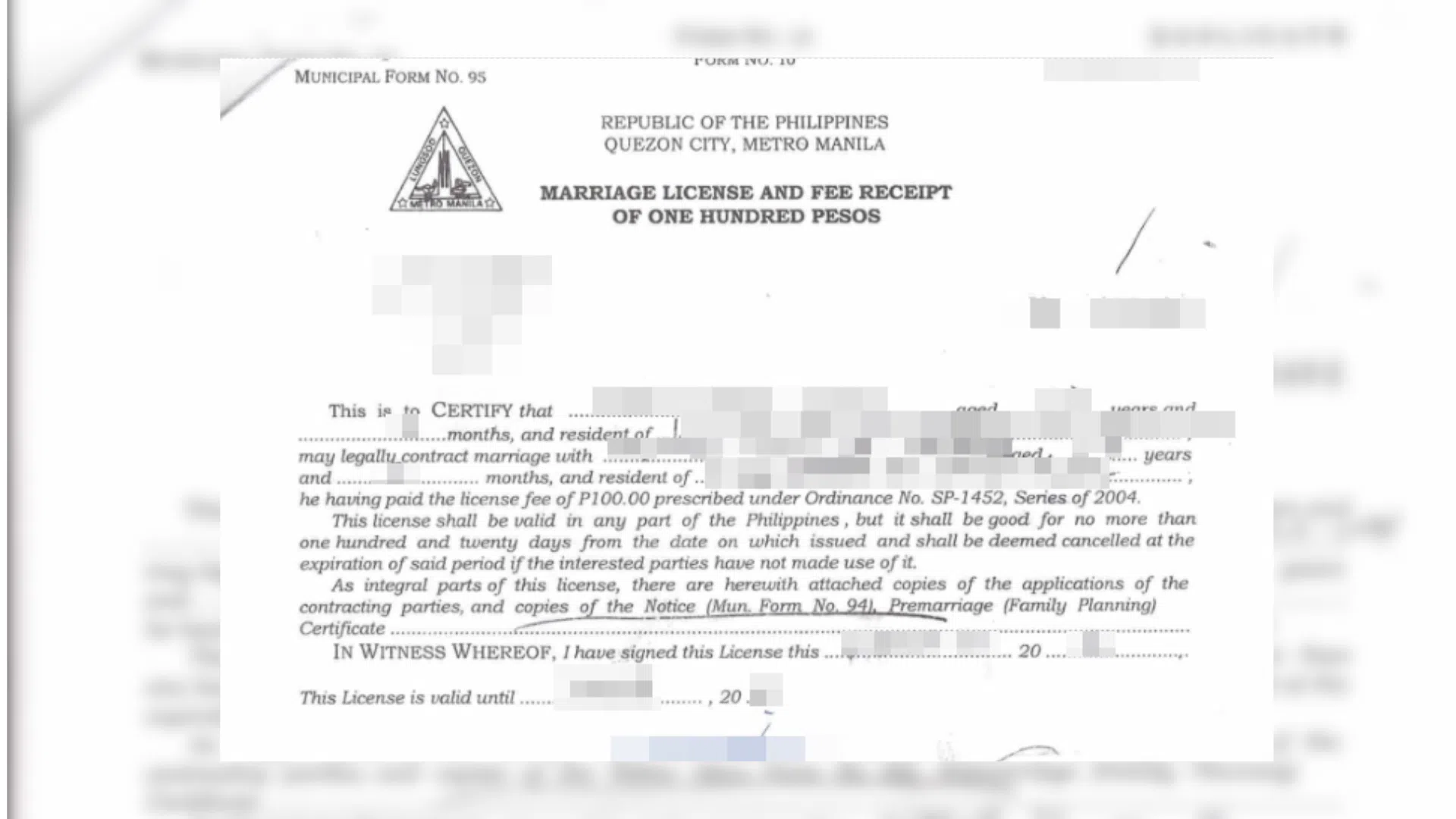 legal requirements for valid marriage ceremony in the philippines