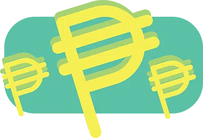 Three yellow Philippine Peso currency signs on a green background to indicate the fees involved in Judicial Proceedings to correct a Birth Certificate entry