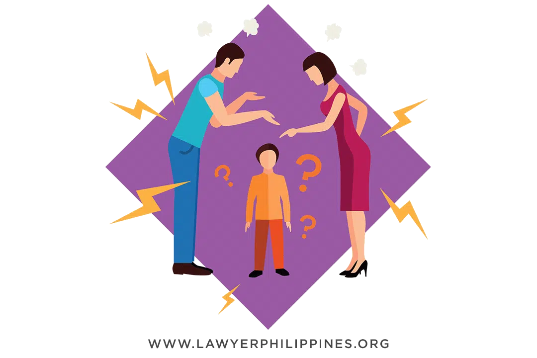 A man and woman facing each other surrounded by signs indicating anger. Between them is a small confused child surrounded by question marks. If you can not reach a Child Support Agreement a case for support will take more time and money.