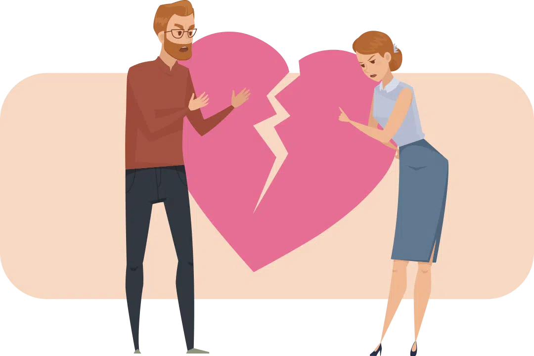 A couple and a broken heart