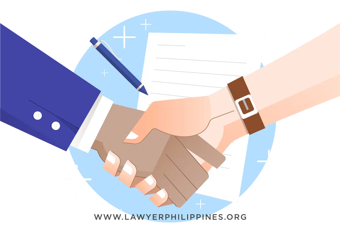 Two hands forming a handshake. One hand extending from a blue suit and a feminine hand with polished nails. Underneath the hands is a legal document and pen signifying a Prenuptial Agreement. Absolute Community of Property, Conjugal Partnership of Gains, Conjugal Property, Inheritance part of Conjugal Property?